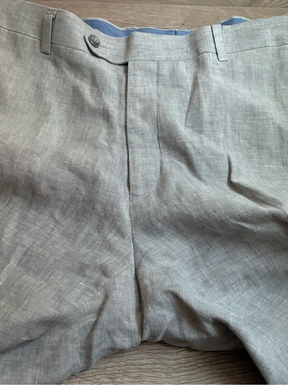 Tommy Hilfiger Mens Hall Modern Fit Linen Blend Suit Pants Gray 36x32